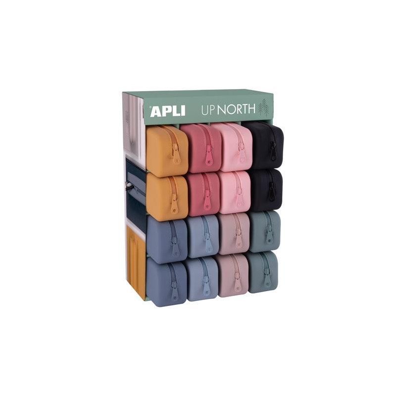 19498 APLI ESTUCHE DE SILICONA UP NORTH EXPOSITOR DE 16 C/SURTIDOS