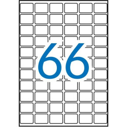 01864 APLI ETIQUETAS ADHESIVAS 16X22MM MANUAL/IMPRESIÓN C/ROMOS 66 X 15H A5 BLANCO