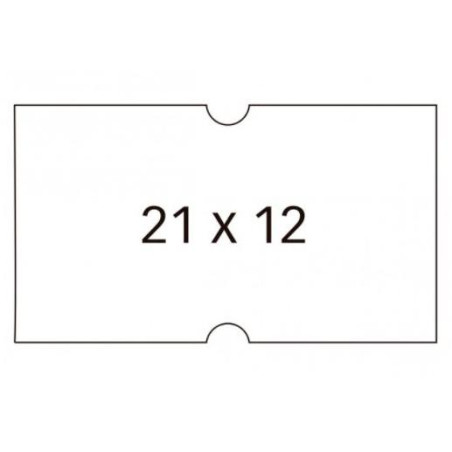 100911 APLI ETIQUETAS REMOVIBLES PARA ETIQUETADORA DE PRECIOS 21X12MM C/RECTOS 6 ROLLOS DE 1000 BLANCO