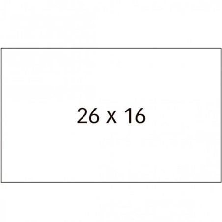 100917 APLI ETIQUETAS PARA ETIQUETADORA DE PRECIOS 26X16MM C/RECTOS 6 ROLLOS DE 1000 BLANCO