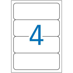 12920 APLI ETIQUETAS ADHESIVAS 190X61MM INKJET/LÁSER C/ROMOS 4 X 10H BLANCO