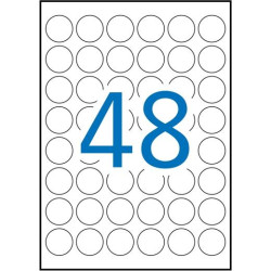 13882 APLI ETIQUETAS ADHESIVAS CIRCULARES Ø30MM INKJET/LÁSER 48 X 25H BLANCO