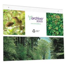 20803 CS TP ARCHIVO 2000 EXPOSITOR MURAL CON TALADROS A3 HORIZONTAL POLIESTIRENO ULTRA TRANSPARENTE