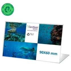 81017V CS TP ARCHIVO 2000 EXPOSITOR DE SOBREMESA L FLEXIBLE 90X60MM HORIZONTAL PET 100% RECICLABLE