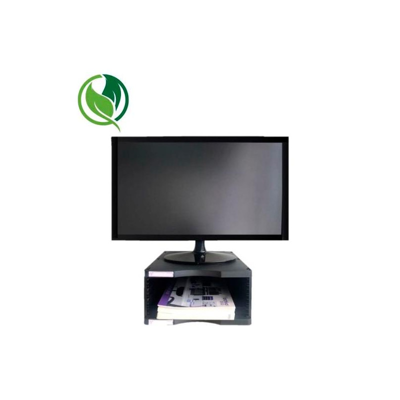 6611 NE ARCHIVO 2000 SOPORTE MONITOR ERGOSOSTENIBLE CON COMPARTIMENTO INFERIOR NEGRO