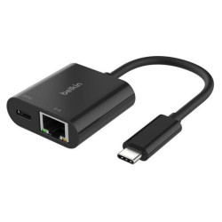 INC019BTBK BELKIN CABLE ADAPTADOR USB-C  A ETHERNET + CARGA 100W NEGRO