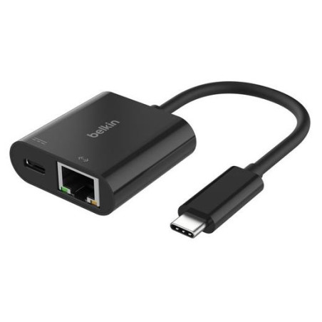 INC019BTBK BELKIN CABLE ADAPTADOR USB-C  A ETHERNET + CARGA 100W NEGRO
