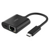 INC019BTBK BELKIN CABLE ADAPTADOR USB-C  A ETHERNET + CARGA 100W NEGRO