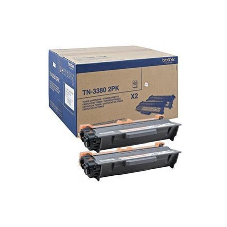 TN3380TWIN BROTHER TONER NEGRO HL-5440D/5450DN/5470DW/6180DW - DCP-8110DN/8250DN - MFC-8510DN/8520DN/8950DW - PACK 2 UNIDADES