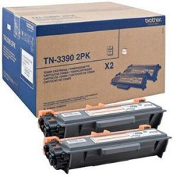 TN3390TWIN BROTHER TONER NEGRO HL-6180DW - DCP-8250DN - MFC-8950DW - PACK 2 UNIDADES