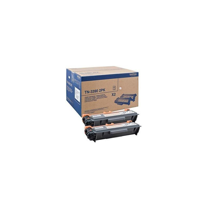 TN3390TWIN BROTHER TONER NEGRO HL-6180DW - DCP-8250DN - MFC-8950DW - PACK 2 UNIDADES
