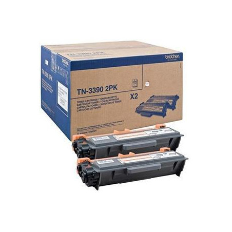 TN3390TWIN BROTHER TONER NEGRO HL-6180DW - DCP-8250DN - MFC-8950DW - PACK 2 UNIDADES