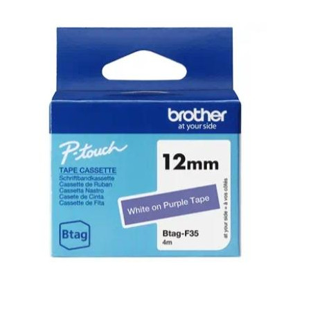 BTAGF35 BROTHER CINTA DOMÉSTICA BTAG BLANCO SOBRE MORADO - PTN10