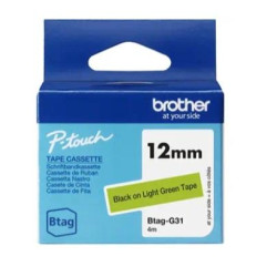 BTAGG31 BROTHER CINTA DOMÉSTICA BTAG NEGRO SOBRE VERDE - PTN10