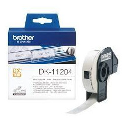 DK11204 BROTHER ETIQUETAS PRECORTADAS  MÚLTIPLE USO 17X54MM (400 ETIQUETAS)