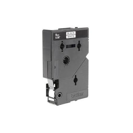TC291 BROTHER CINTA ROTULADORA LAMINADA TEXTO NEGRO SOBRE BLANCO DE 9MMX7