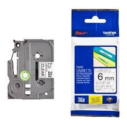 TZE111 BROTHER CINTA ROTULADORA LAMINADA TEXTO NEGRO SOBRE TRANSPARENTE - 6MMX8M