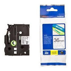 TZE161 BROTHER CINTA ROTULADORA LAMINADA TEXTO NEGRO SOBRE TRANSPARENTE - 36MMX8M