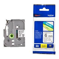 TZE211 BROTHER CINTA ROTULADORA LAMINADA TEXTO NEGRO SOBRE BLANCO - 6MMX8M