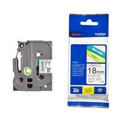 TZE241 BROTHER CINTA ROTULADORA LAMINADA TEXTO NEGRO SOBRE BLANCO - 18MMX8M