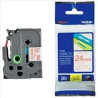 TZE252 BROTHER CINTA ROTULADORA LAMINADA TEXTO ROJO SOBRE BLANCO - 24MMX8M