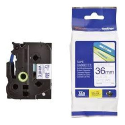 TZE263 BROTHER CINTA ROTULADORA LAMINADA TEXTO AZUL SOBRE BLANCO - 36MMX8M