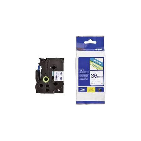 TZE263 BROTHER CINTA ROTULADORA LAMINADA TEXTO AZUL SOBRE BLANCO - 36MMX8M