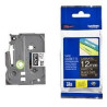 TZE335 BROTHER CINTA ROTULADORA LAMINADA TEXTO BLANCO SOBRE NEGRO - 12MMX8M