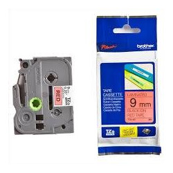 TZE421 BROTHER CINTA ROTULADORA LAMINADA TEXTO NEGRO SOBRE ROJO - 9MMX8M