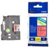 TZE431 BROTHER CINTA ROTULADORA LAMINADA TEXTO NEGRO SOBRE ROJO - 12MMX8M