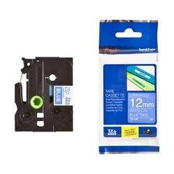 TZE535 BROTHER CINTA ROTULADORA LAMINADA TEXTO BLANCO SOBRE AZUL - 12MMX8M