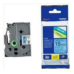 TZE541 BROTHER CINTA ROTULADORA LAMINADA TEXTO NEGRO SOBRE AZUL - 18MMX8M