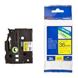 TZE661 BROTHER CINTA ROTULADORA LAMINADA TEXTO NEGRO SOBRE AMARILLO - 36MMX8M