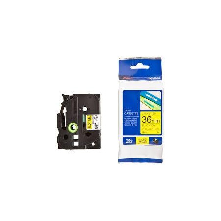 TZE661 BROTHER CINTA ROTULADORA LAMINADA TEXTO NEGRO SOBRE AMARILLO - 36MMX8M
