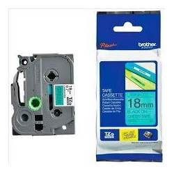 TZE741 BROTHER CINTA ROTULADORA LAMINADA TEXTO NEGRO SOBRE VERDE - 18MMX8M