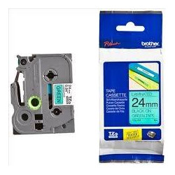 TZE751 BROTHER CINTA ROTULADORA LAMINADA TEXTO NEGRO SOBRE VERDE - 24MMX8M