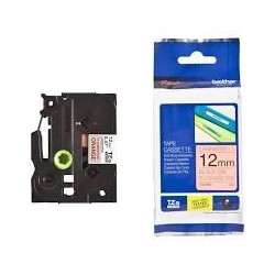 TZEB31 BROTHER CINTA ROTULADORA LAMINADA TEXTO NEGRO SOBRE NARANJA FLUOR - 12MMX5M