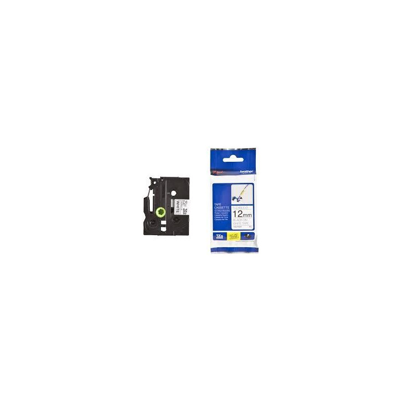 TZEFX231 BROTHER CINTA ROTULADORA LAMINADA FLEXIBLE TEXTO NEGRO SOBRE BLANCO - 12MMX8M