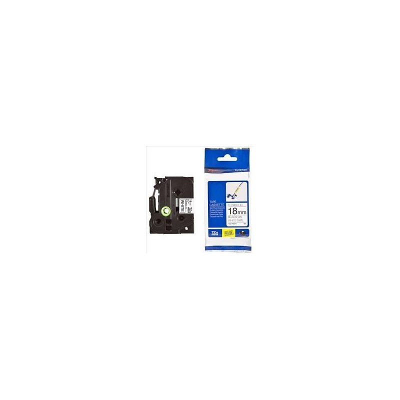 TZEFX241 BROTHER CINTA ROTULADORA LAMINADA FLEXIBLE TEXTO NEGRO SOBRE BLANCO - 18MMX8M