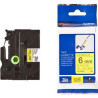 TZEFX611 BROTHER CINTA ROTULADORA LAMINADA FLEXIBLE TEXTO NEGRO SOBRE AMARILLO - 6MMX8M