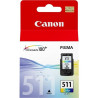 2972B001 CANON TINTA TRICOLOR PIXMA MP 240/260/280/480 - CL 511