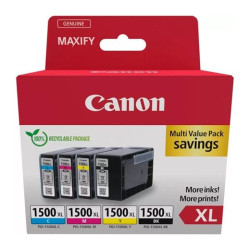 9182B010 CANON TINTA ECOPACK BK+C/M/Y PACK 4XL PARA MAXIFY IB 4050/4150 - MB 5150/5155/5350/5450 - PGI 1500XL