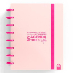 66053525 CARCHIVO AGENDA DE DISCOS INGENIOX SIN FECHA A5 80H 100GR SV NEÓN ROSA PASTEL