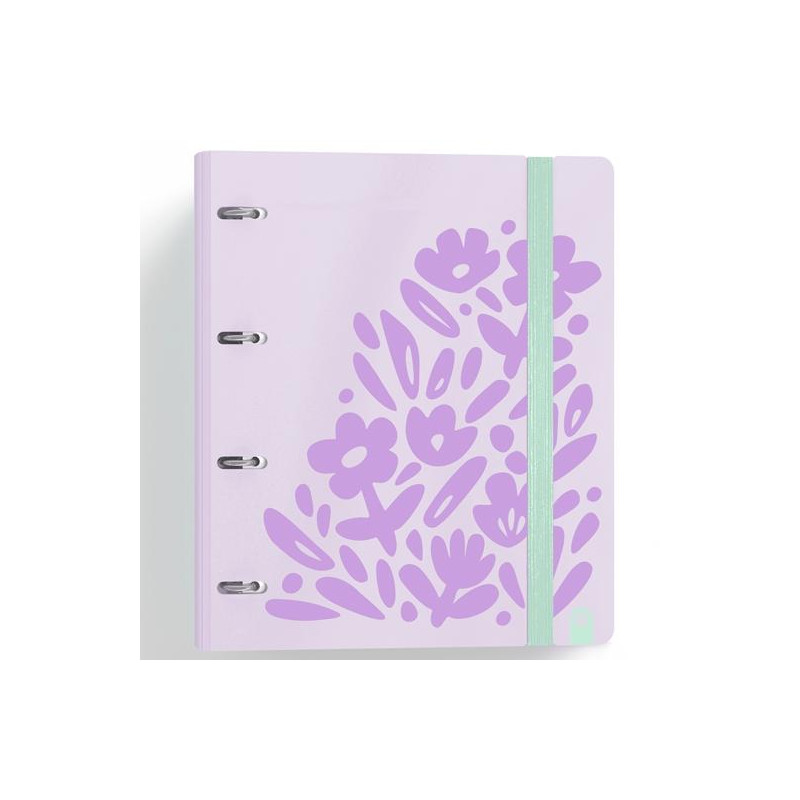 12457446 CARCHIVO CARPETA ANILLAS 4X35MM CARPEBLOCK 360 C/RECAMBIO 100H 90GR 4 SEPARADORES PP RÍGIDO FOAM MALVA