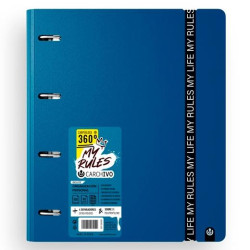 12477476 CARCHIVO CARPEBLOCK 360 MY RULES CON RECAMBIO 100H A4 5X5 90GR 4 SEPARADORES PP FOAM DEEP BLUE