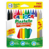 42714 CARIOCA PLASTICERAS RESISTENTES PLASTELLO COLORES SURTIDOS ESTUCHE 12+2 UD