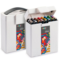 45242 CARIOCA PLUS SKETCH MARKER DOBLE PUNTA CINCEL/PINCEL COLORES SURTIDOS CAJA PREMIUM 32 UD