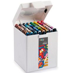 45243 CARIOCA PLUS SKETCH MARKER DOBLE PUNTA CINCEL/PINCEL COLORES SURTIDOS CAJA PREMIUM 80 UD