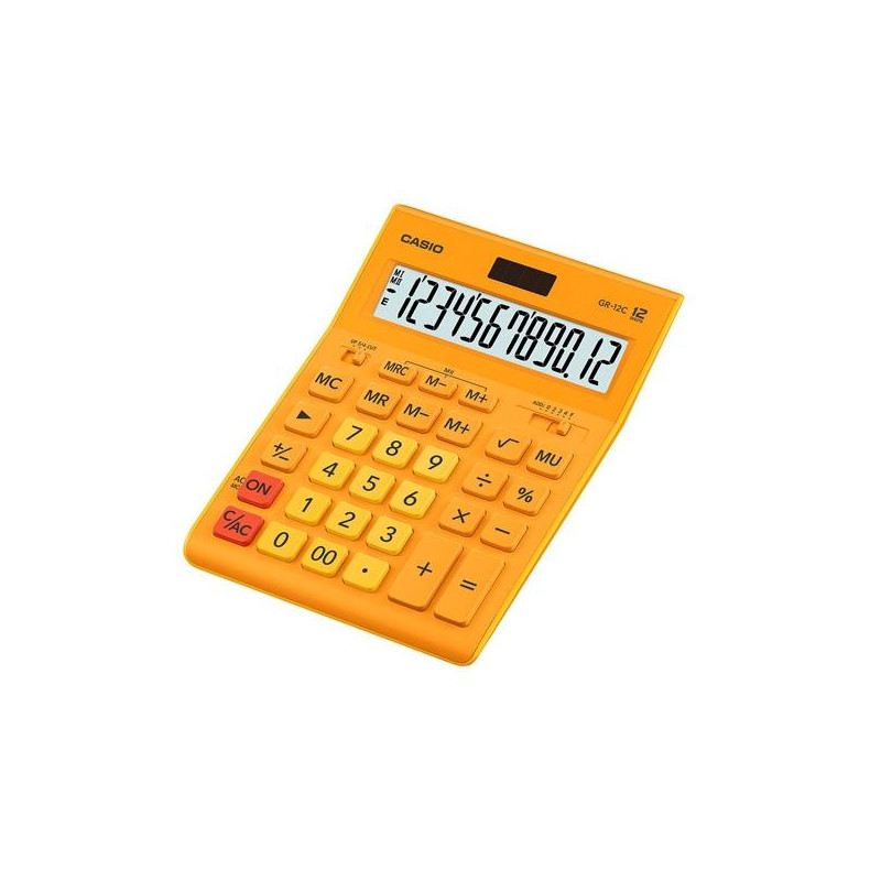 GR-12C-RG CASIO CALCULADORA DE OFICINA SOBREMESA 12 DÍGITOS NARANJA