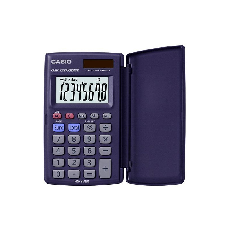 HS-8VER CASIO CALCULADORA DE OFICINA HS-8VER SOLAR 8 DÍGITOS VIOLETA OSCURO